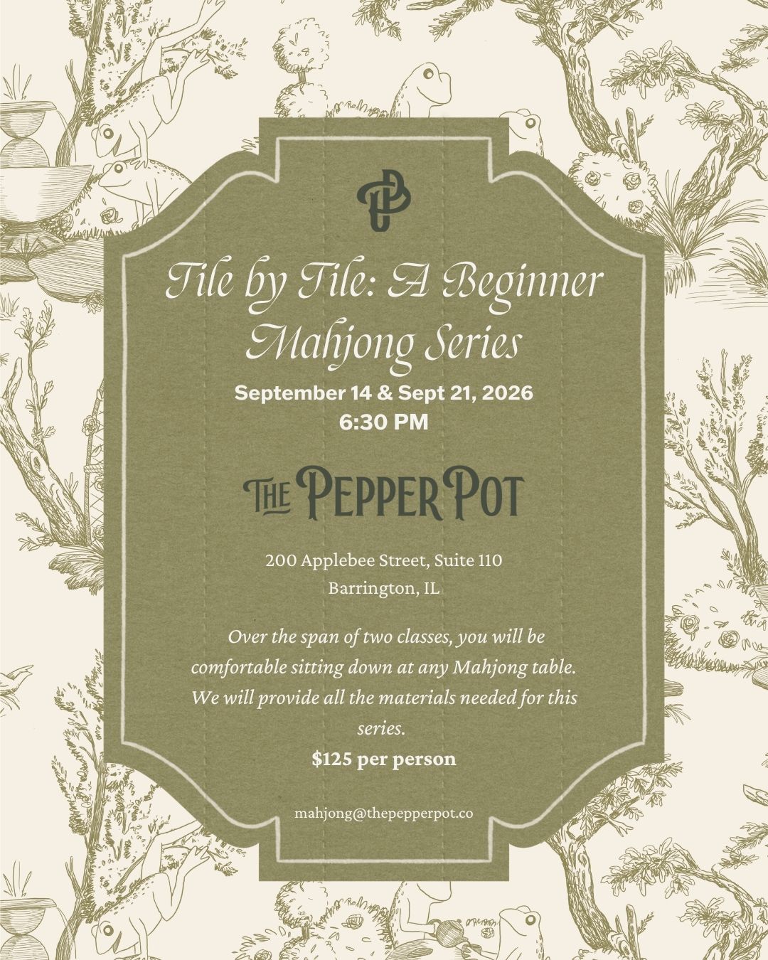 Tile by Tile: A Beginner Series, September 14 & September 21