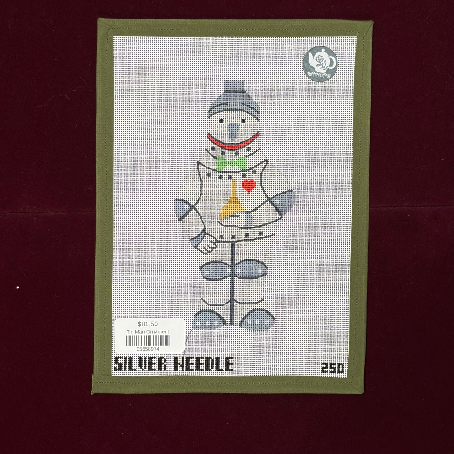 Tin Man Ornament-Canvas-Silver Needle-The Pepper Pot