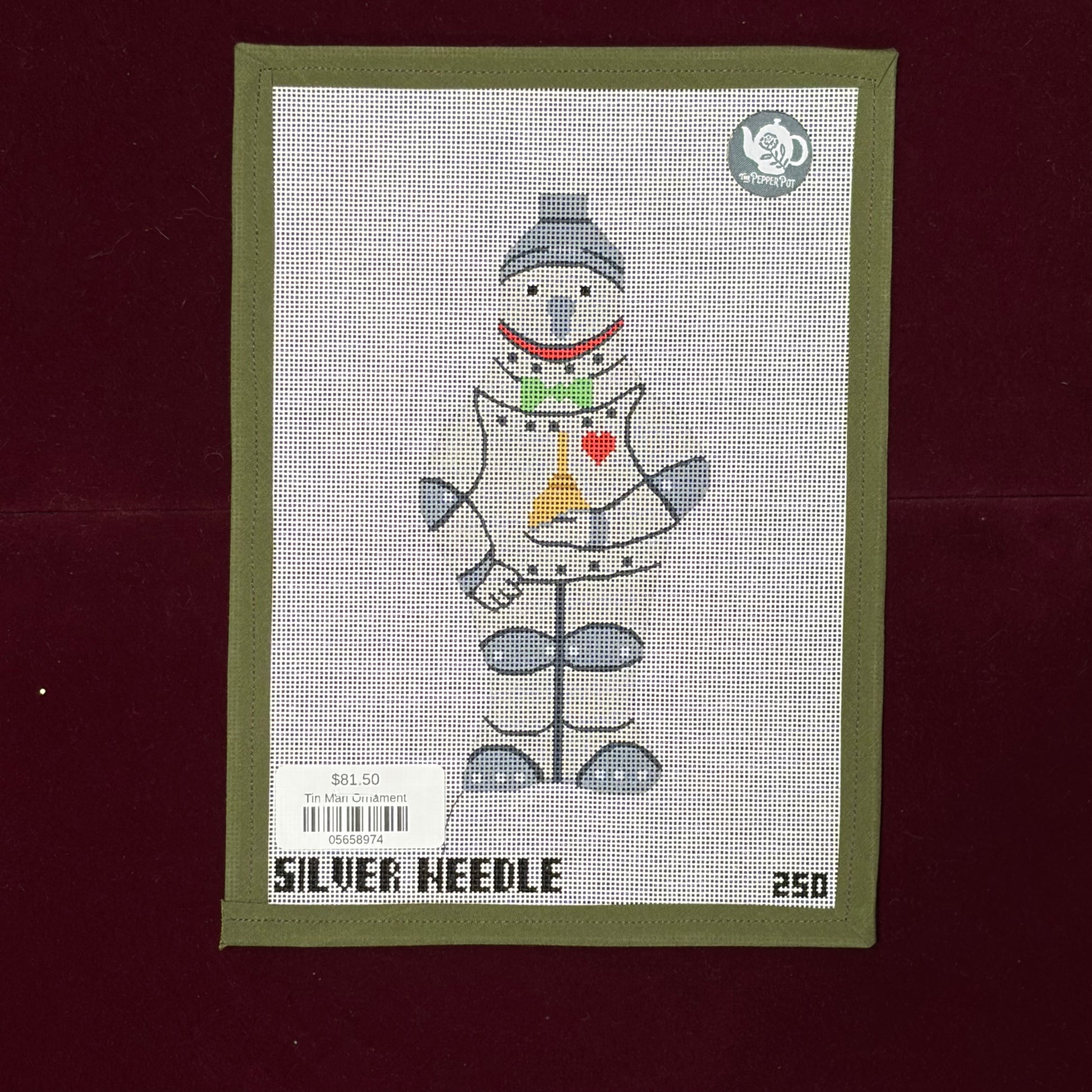 Tin Man Ornament-Canvas-Silver Needle-The Pepper Pot