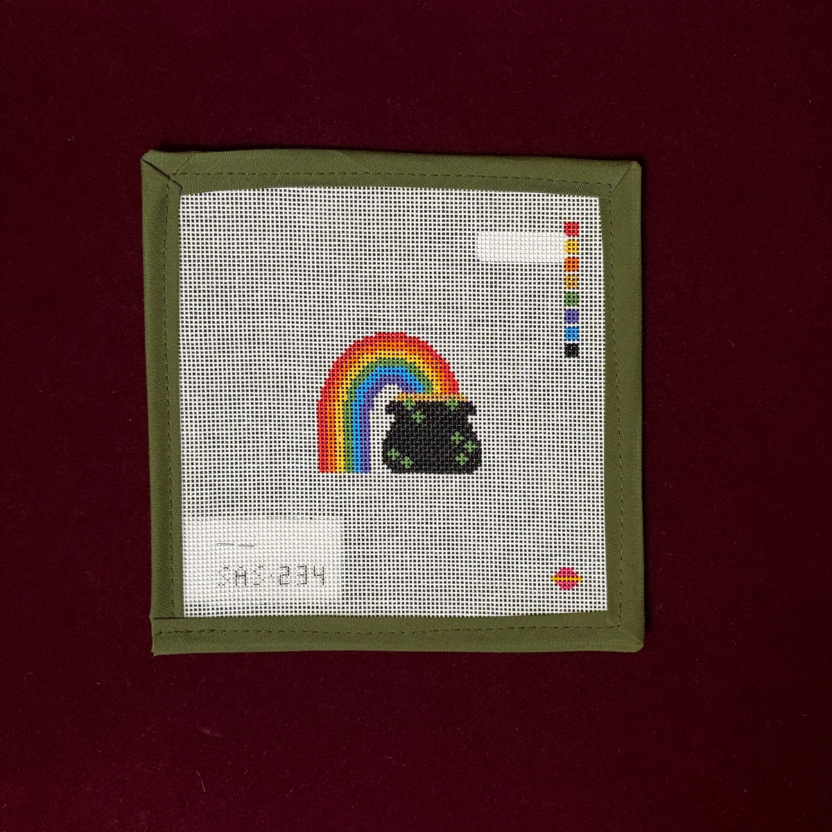 Tiny Pot O' Gold-Needlepoint Canvas-Saturnalia Stitching-The Pepper Pot Barrington, IL