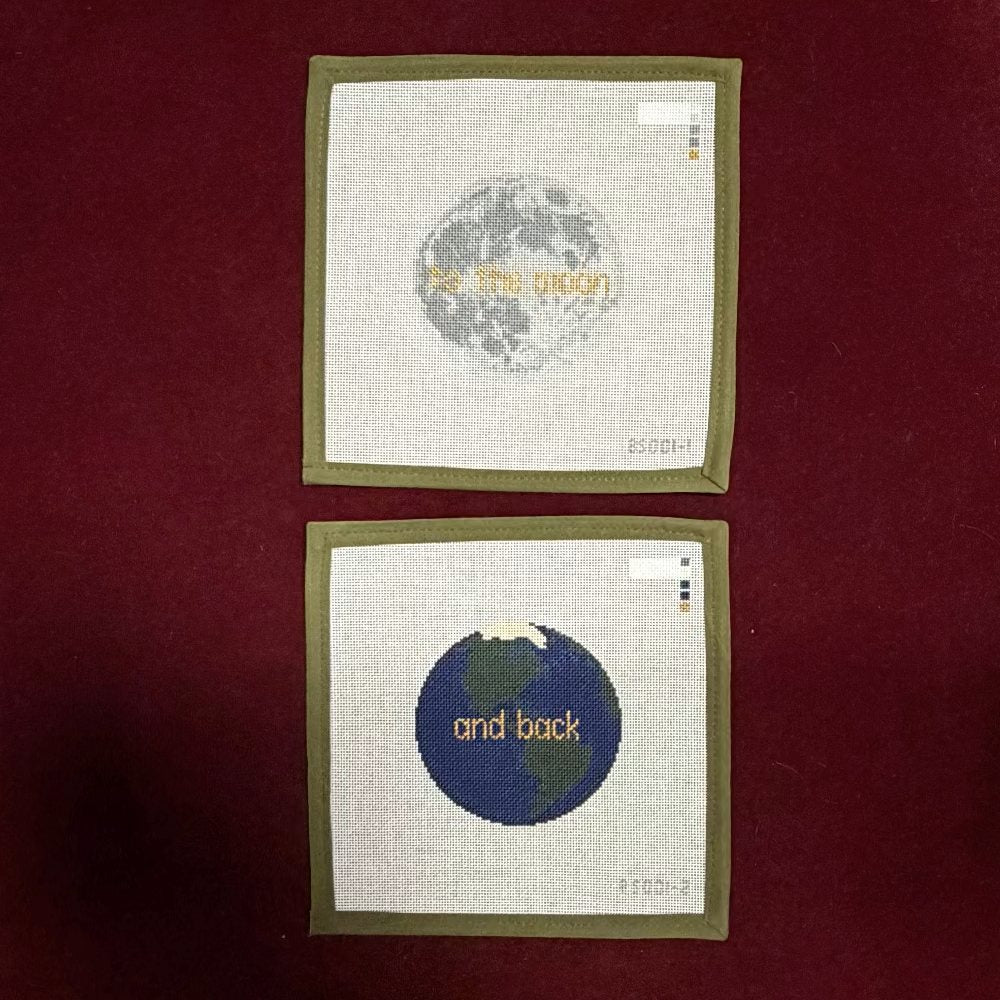 To the Moon and Back Canvas Set-Needlepoint Canvas-The Binding Stitch-The Pepper Pot Barrington, IL