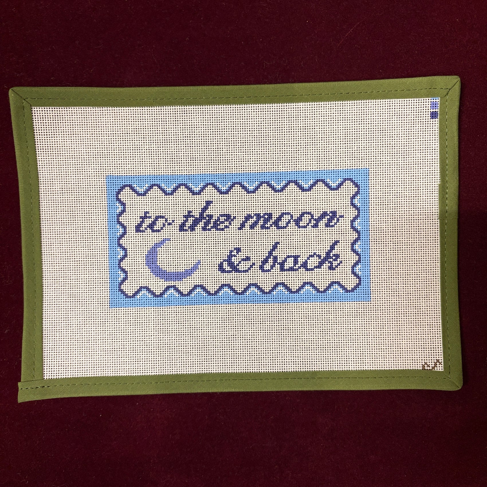 To The Moon and Back-Needlepoint Canvas-Sunday Shoppe-The Pepper Pot Barrington, IL