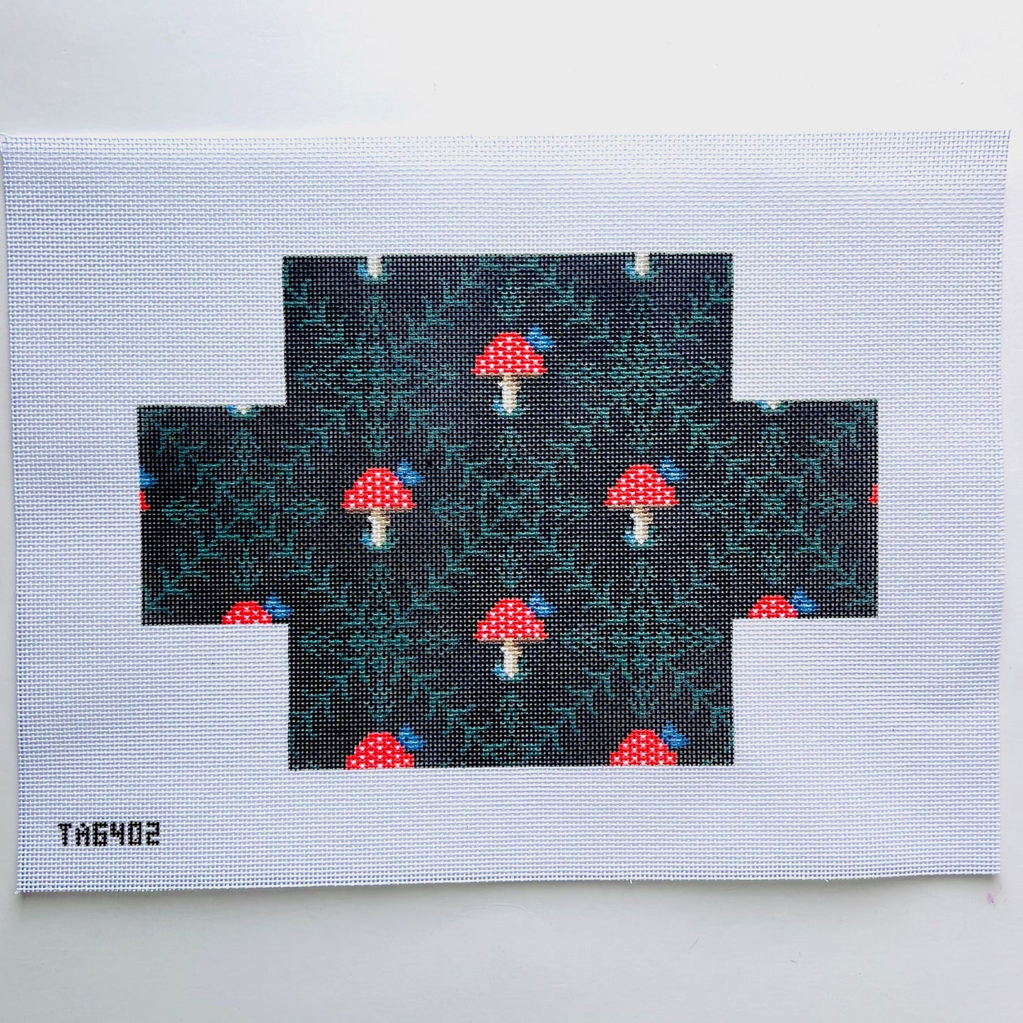 Toadstool Brick Cover August Trunk Show-Needlepoint Canvas-KCN Designers-The Pepper Pot Barrington, IL