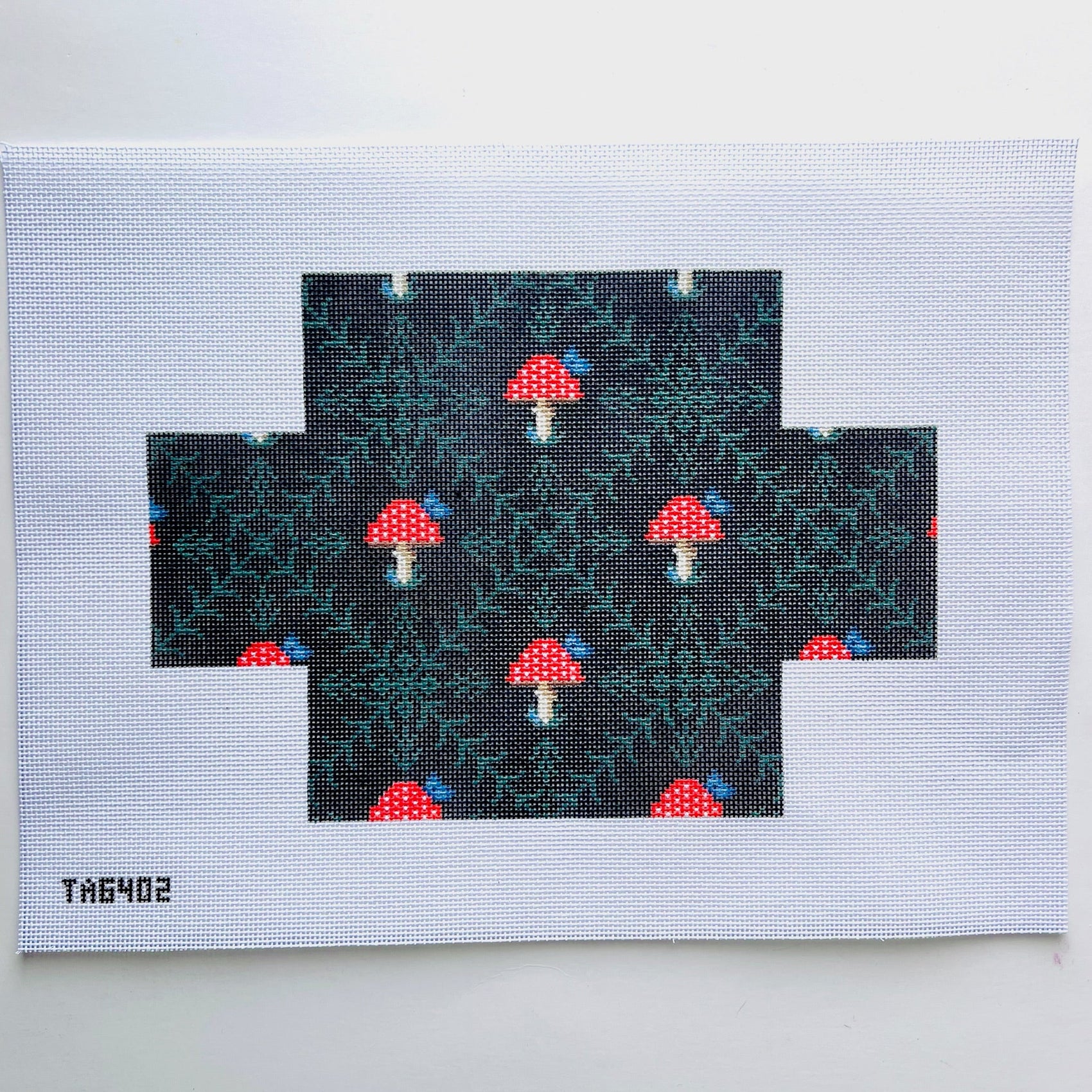 Toadstool Brick Cover August Trunk Show-Needlepoint Canvas-KCN Designers-The Pepper Pot Barrington, IL