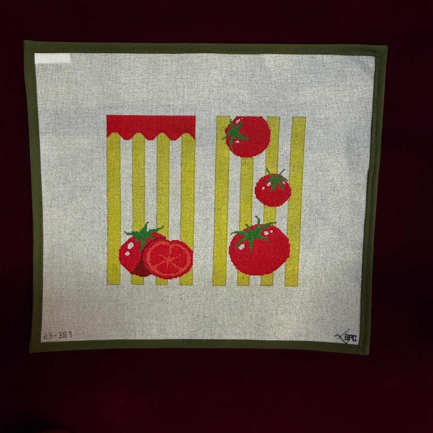 Tomato Eyeglass Case-Needlepoint Canvas-Blueberry Needlepoint-The Pepper Pot Barrington, IL
