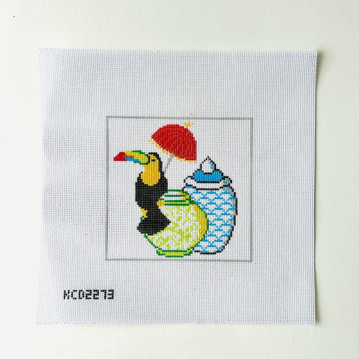 Toucan and Tablescapes August Trunk Show-Needlepoint Canvas-KCN Designers-The Pepper Pot Barrington, IL