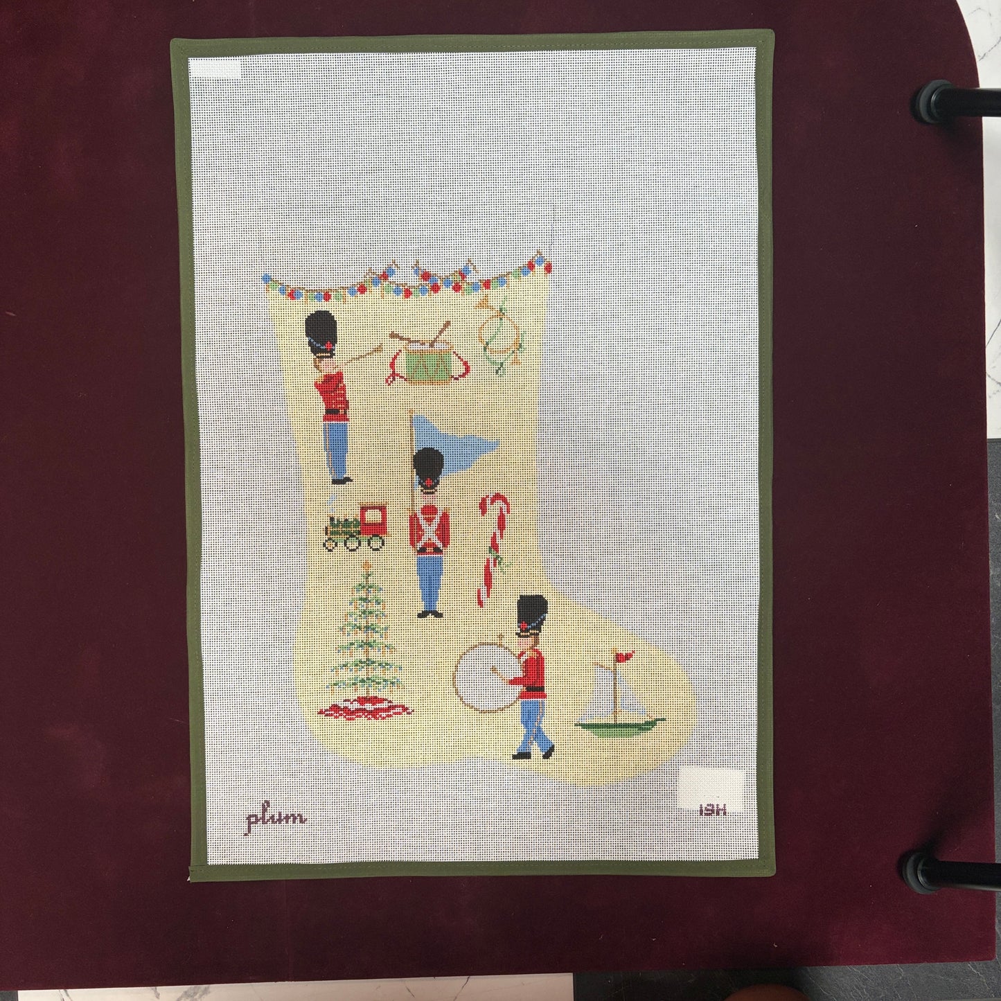 Toy Soldier Stocking-Needlepoint Canvas-Plum Stitchery-The Pepper Pot Barrington, IL