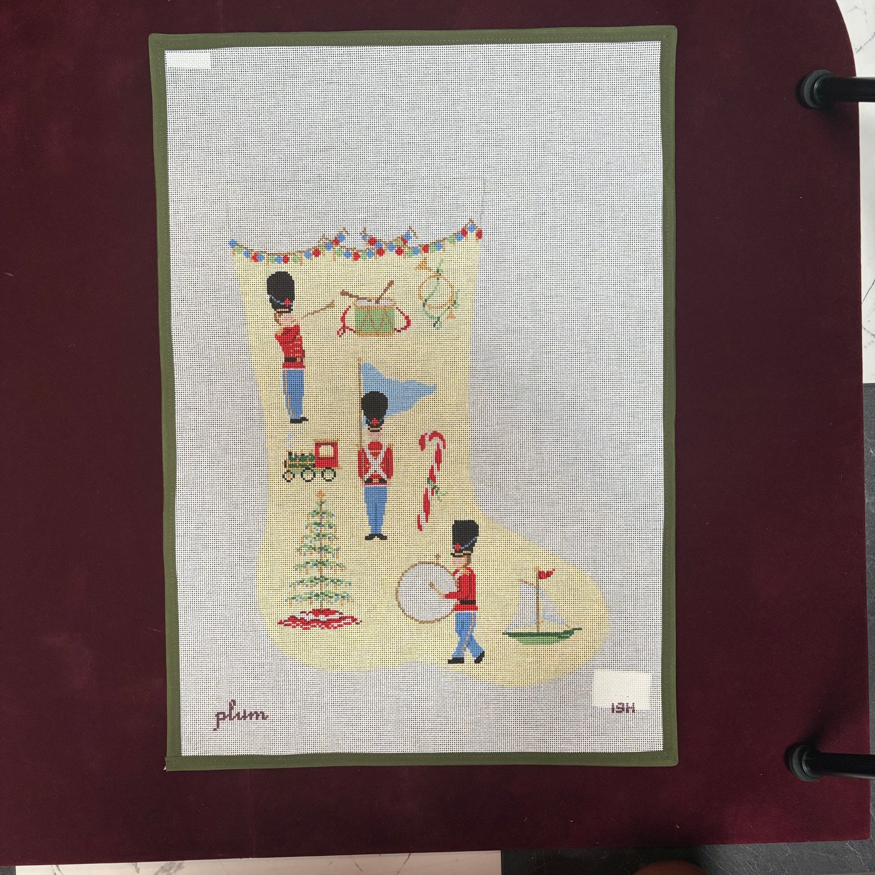 Toy Soldier Stocking-Needlepoint Canvas-Plum Stitchery-The Pepper Pot Barrington, IL