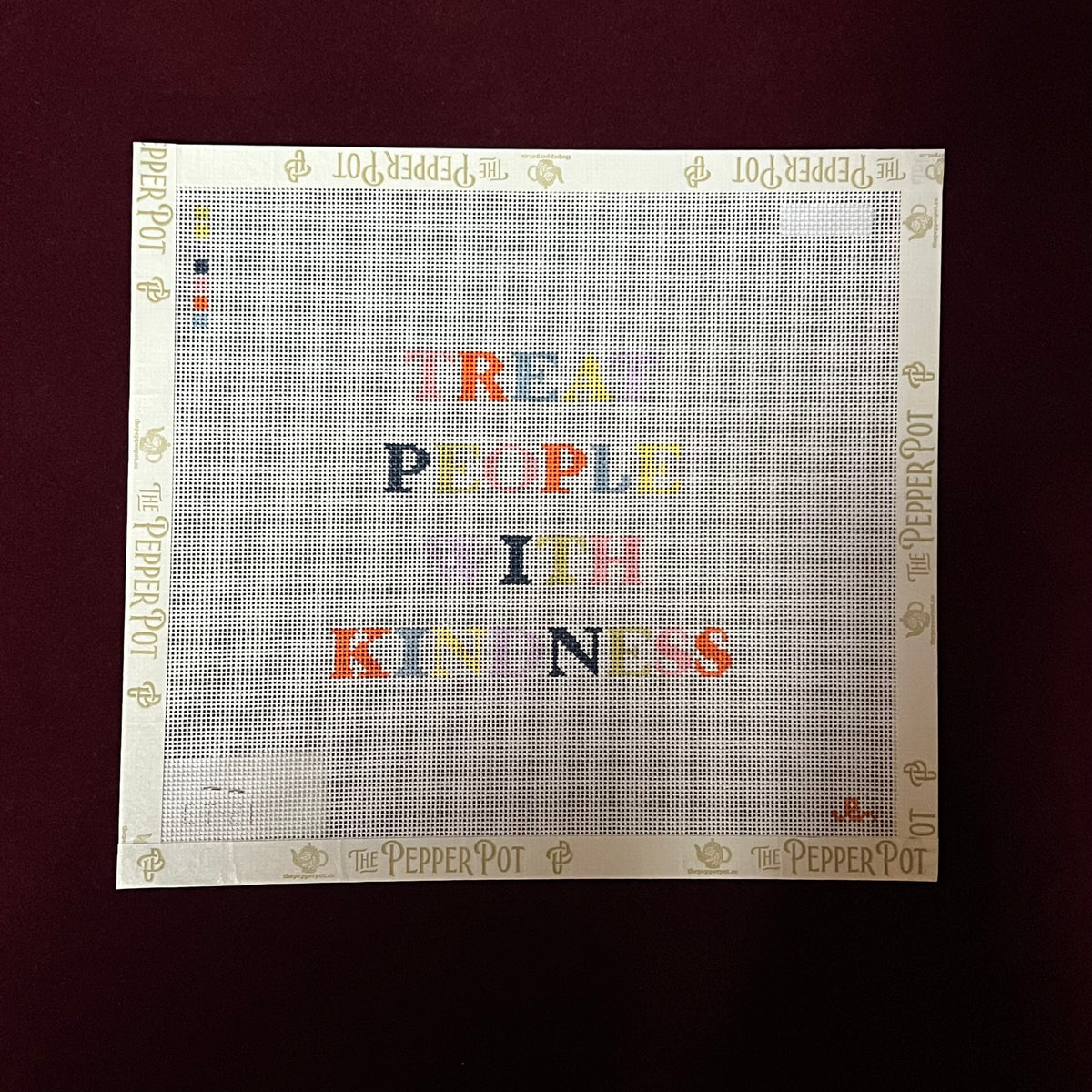 Treat People With Kindness-Needlepoint Canvas-Goodpoint Needlepoint-The Pepper Pot Barrington, IL