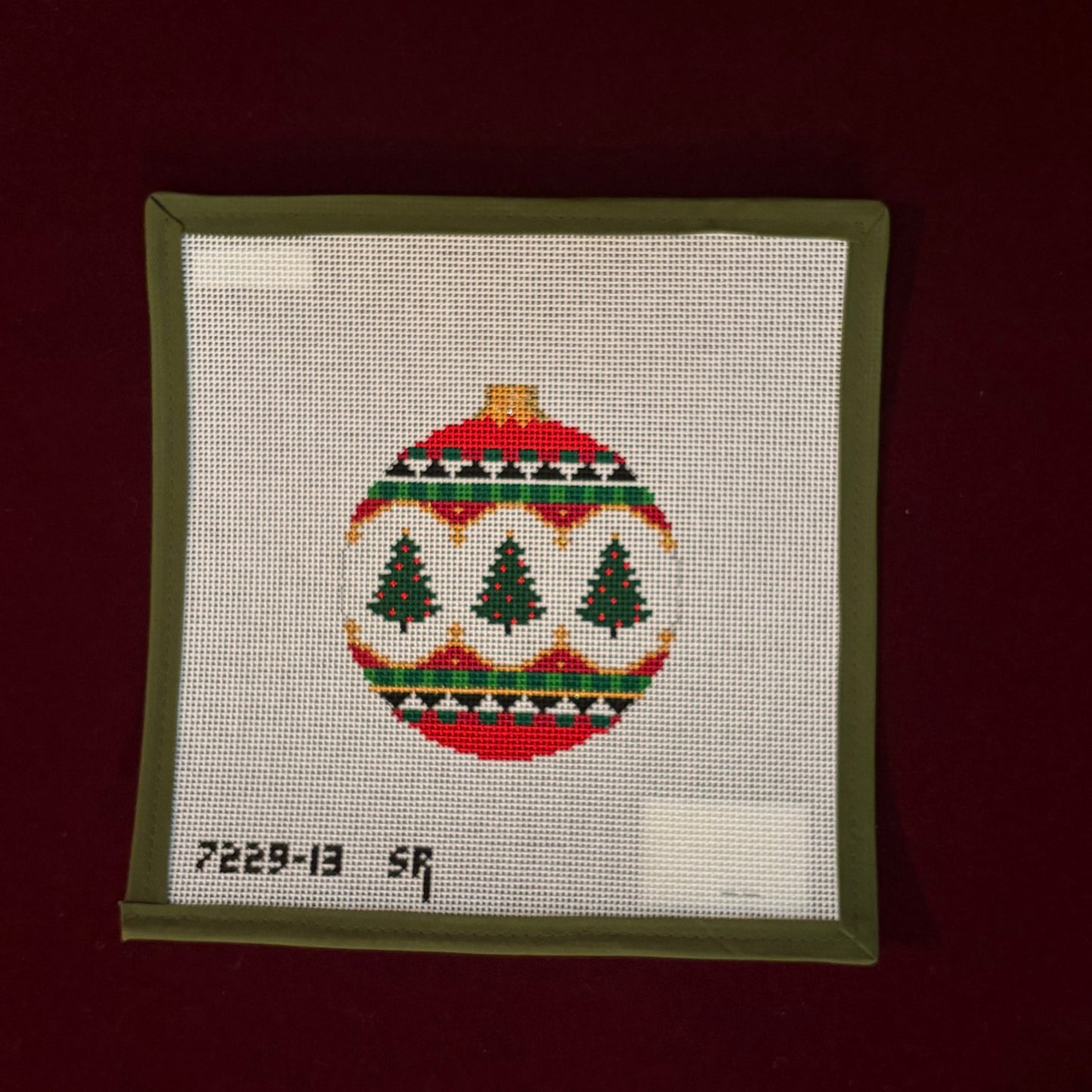 Trees Round Ornament-Canvas-Susan Roberts-The Pepper Pot