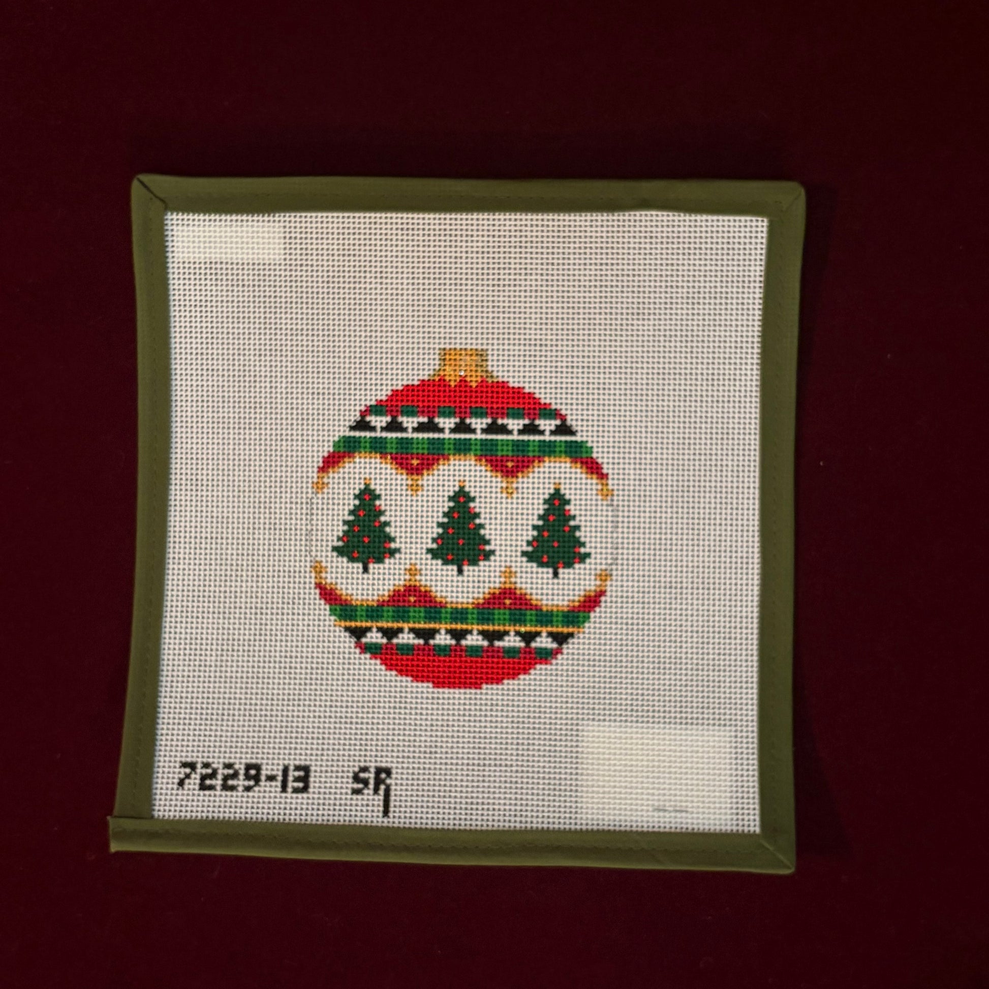 Trees Round Ornament-Canvas-Susan Roberts-The Pepper Pot