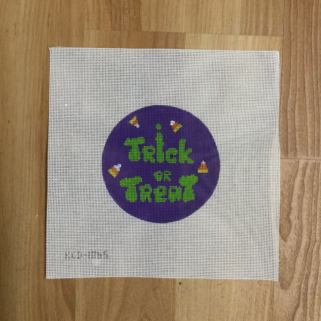 Trick or Treat Round August Trunk Show-Needlepoint Canvas-KCN Designers-The Pepper Pot Barrington, IL
