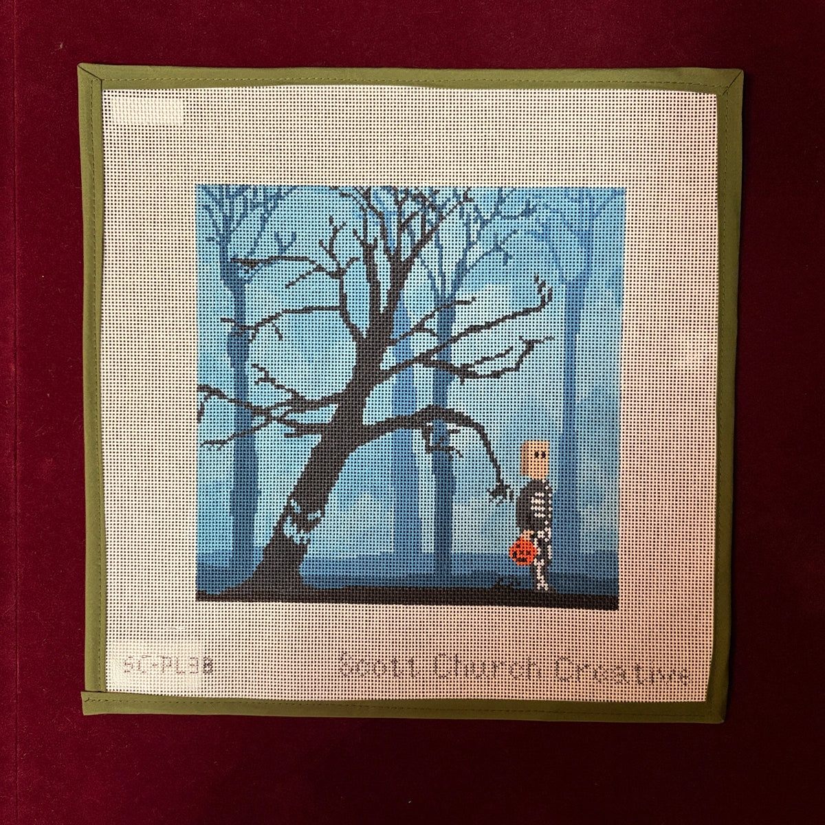 Trick or Trees-Needlepoint Canvas-CBK Needlepoint Collections-The Pepper Pot Barrington, IL