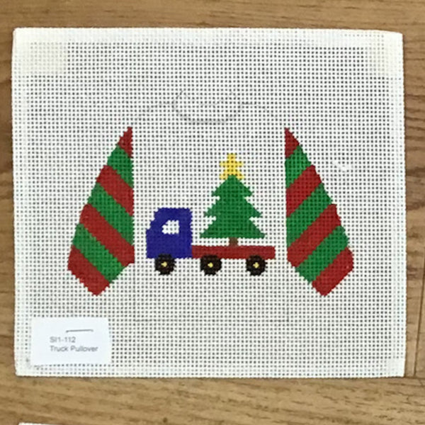 Truck Pullover August Trunk Show-Needlepoint Canvas-KCN Designers-The Pepper Pot Barrington, IL