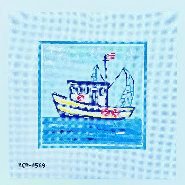 Tugboat August Trunk Show-Needlepoint Canvas-KCN Designers-The Pepper Pot Barrington, IL