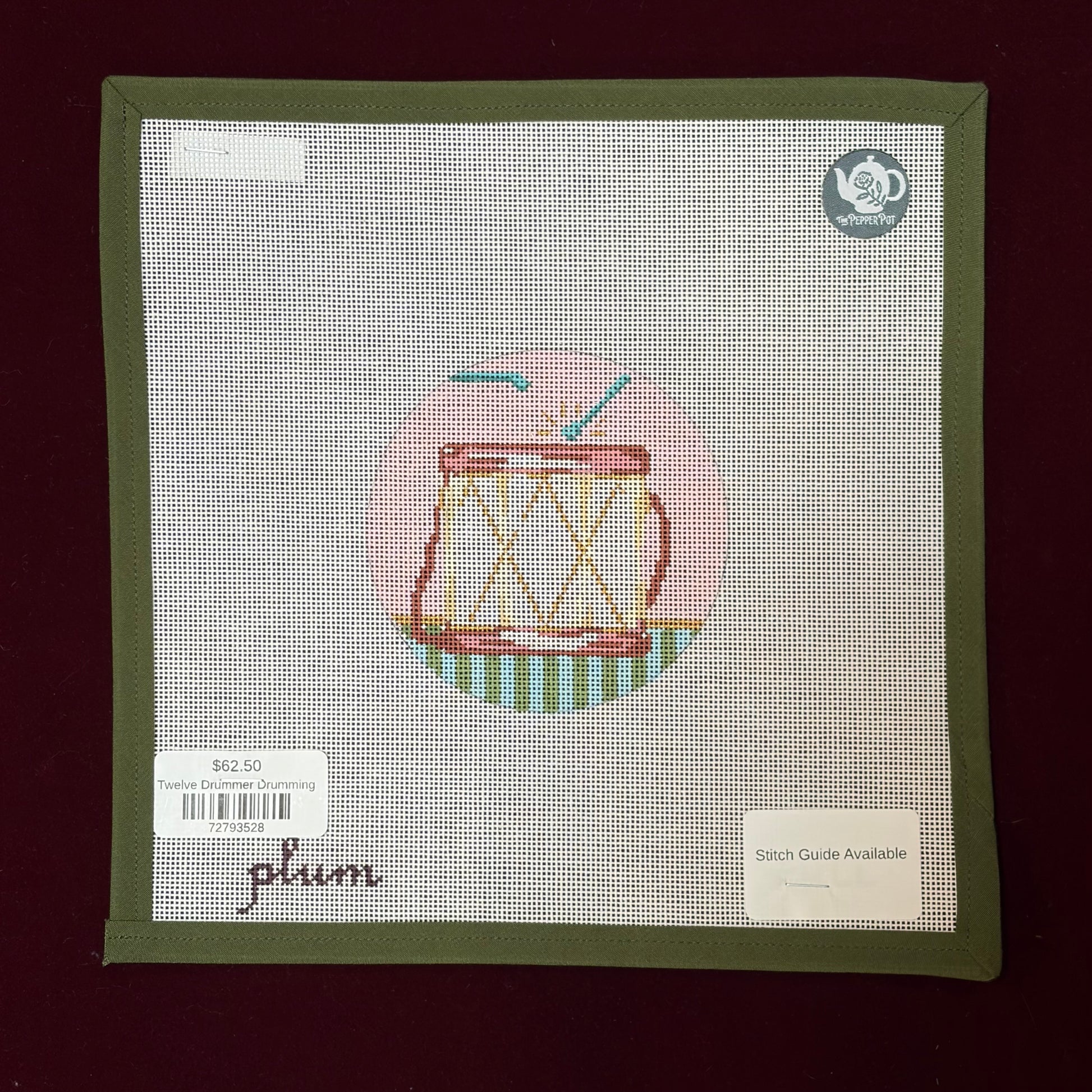 Twelve Drummers Drumming-Canvas-Plum Stitchery-The Pepper Pot