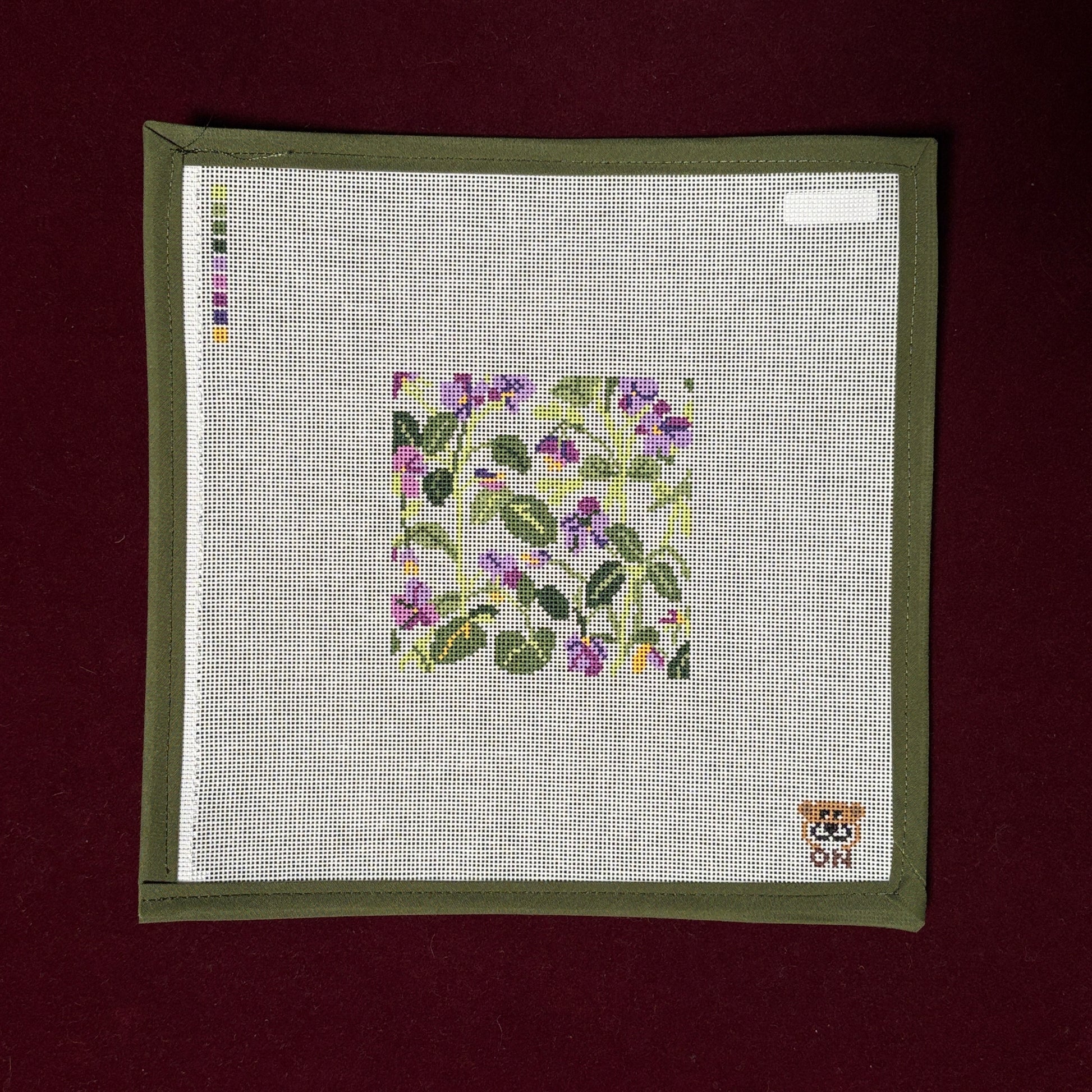 Violet Garden-Needlepoint Canvas-Otter Needlepoint-The Pepper Pot Barrington, IL