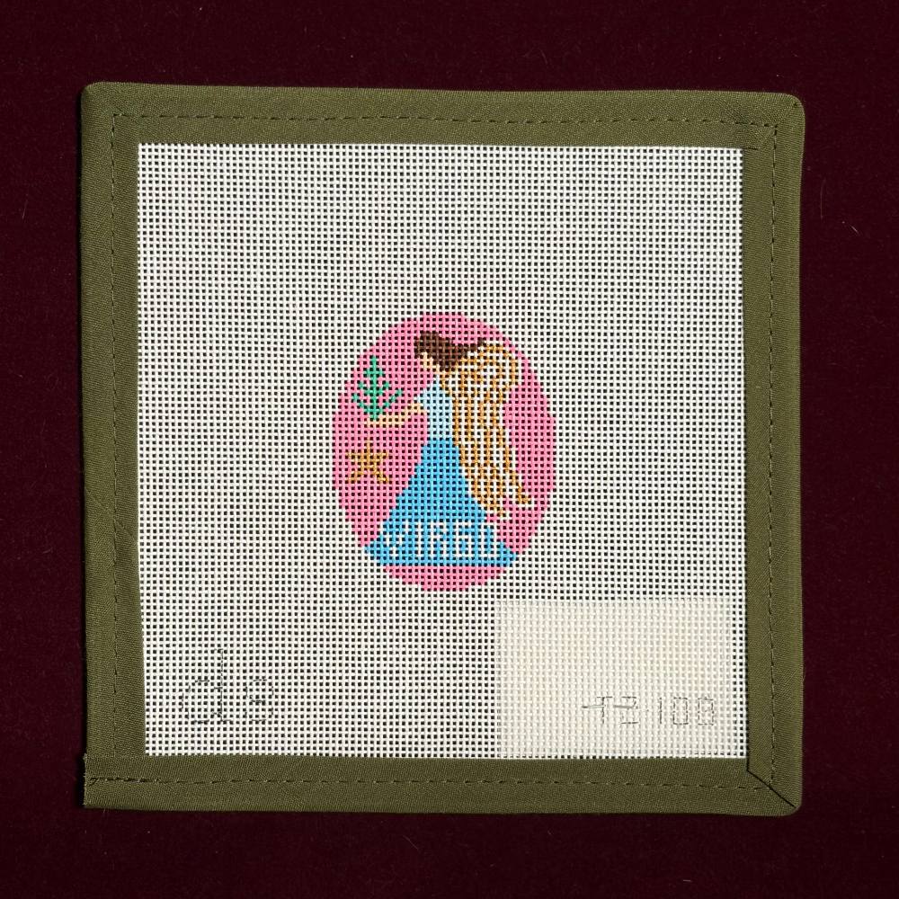 Virgo Tag Design-Needlepoint Canvas-Doolitte Stitchery-The Pepper Pot Barrington, IL