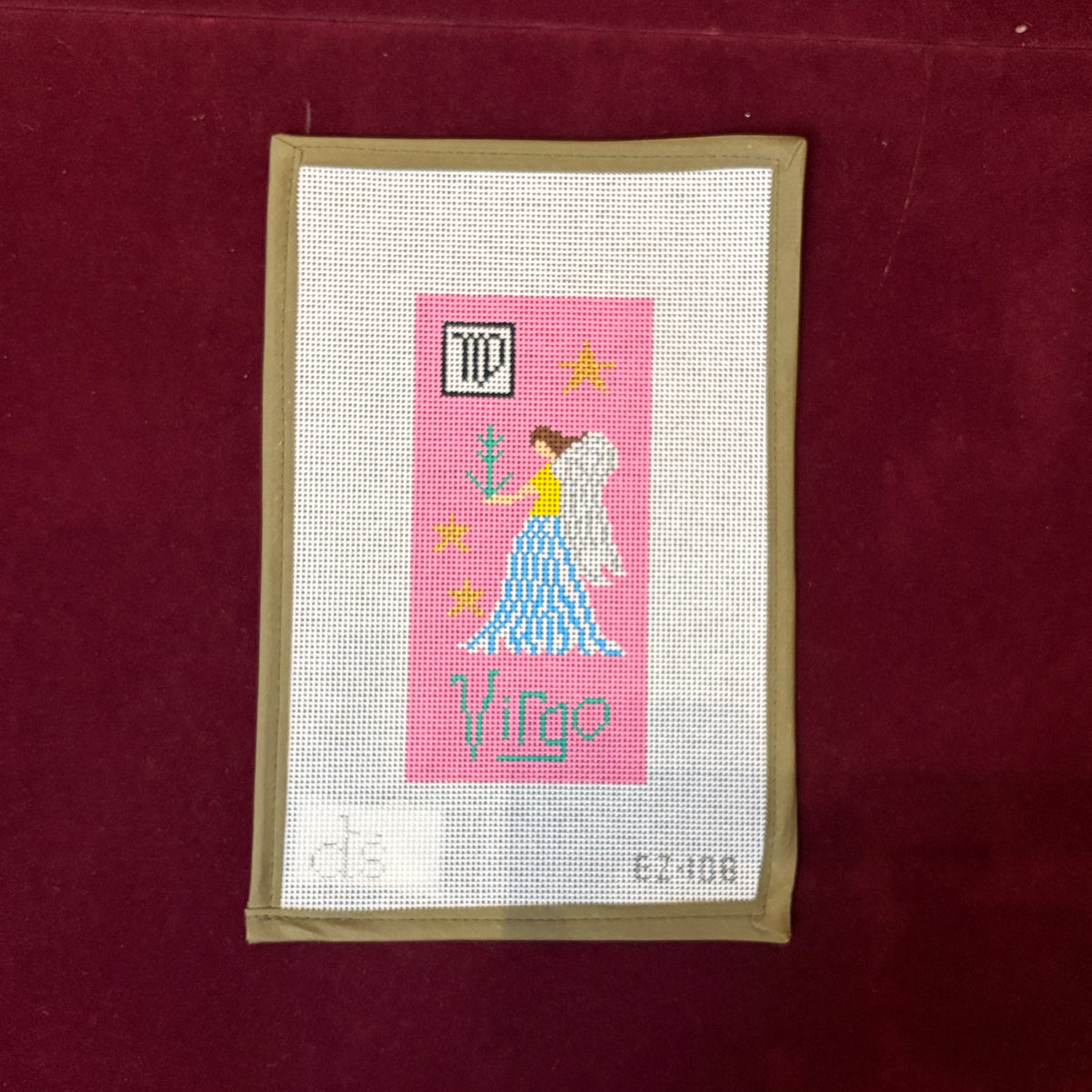 Virgo Zodiac Eyeglass Case-Needlepoint Canvas-Doolittle Stitchery-The Pepper Pot Barrington, IL