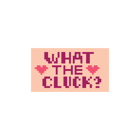 What the Cluck Pink 1.25"x 2.25" Mini Needlepoint Canvas-Needlepoint Canvas-Fraymeworks-The Pepper Pot Barrington, IL