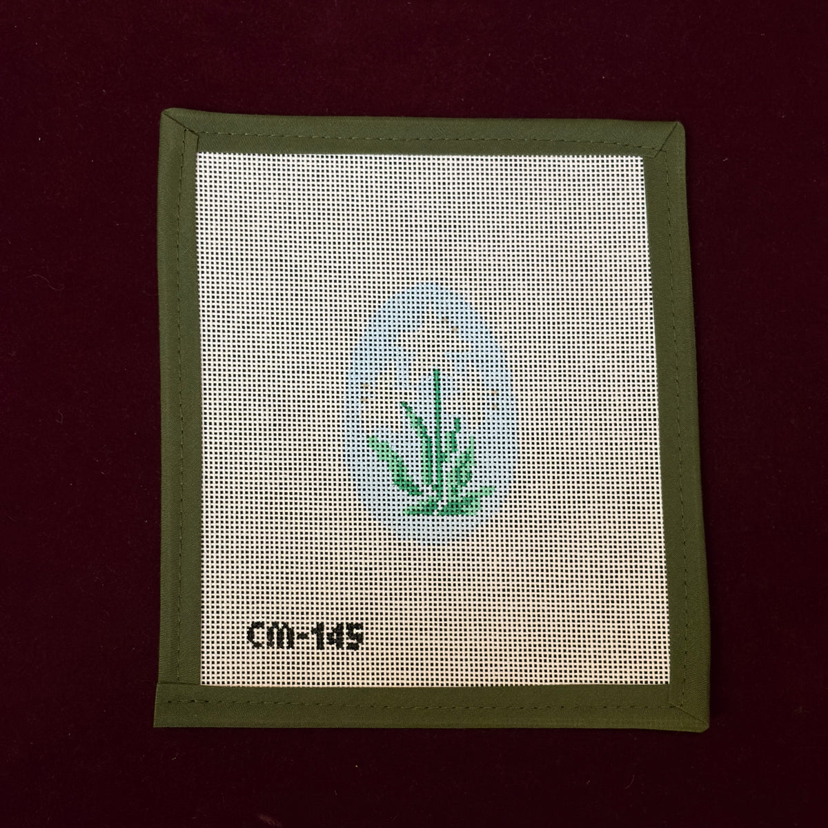 White Lily Oval-Needlepoint Canvas-Walker's Needlepoint-The Pepper Pot Barrington, IL