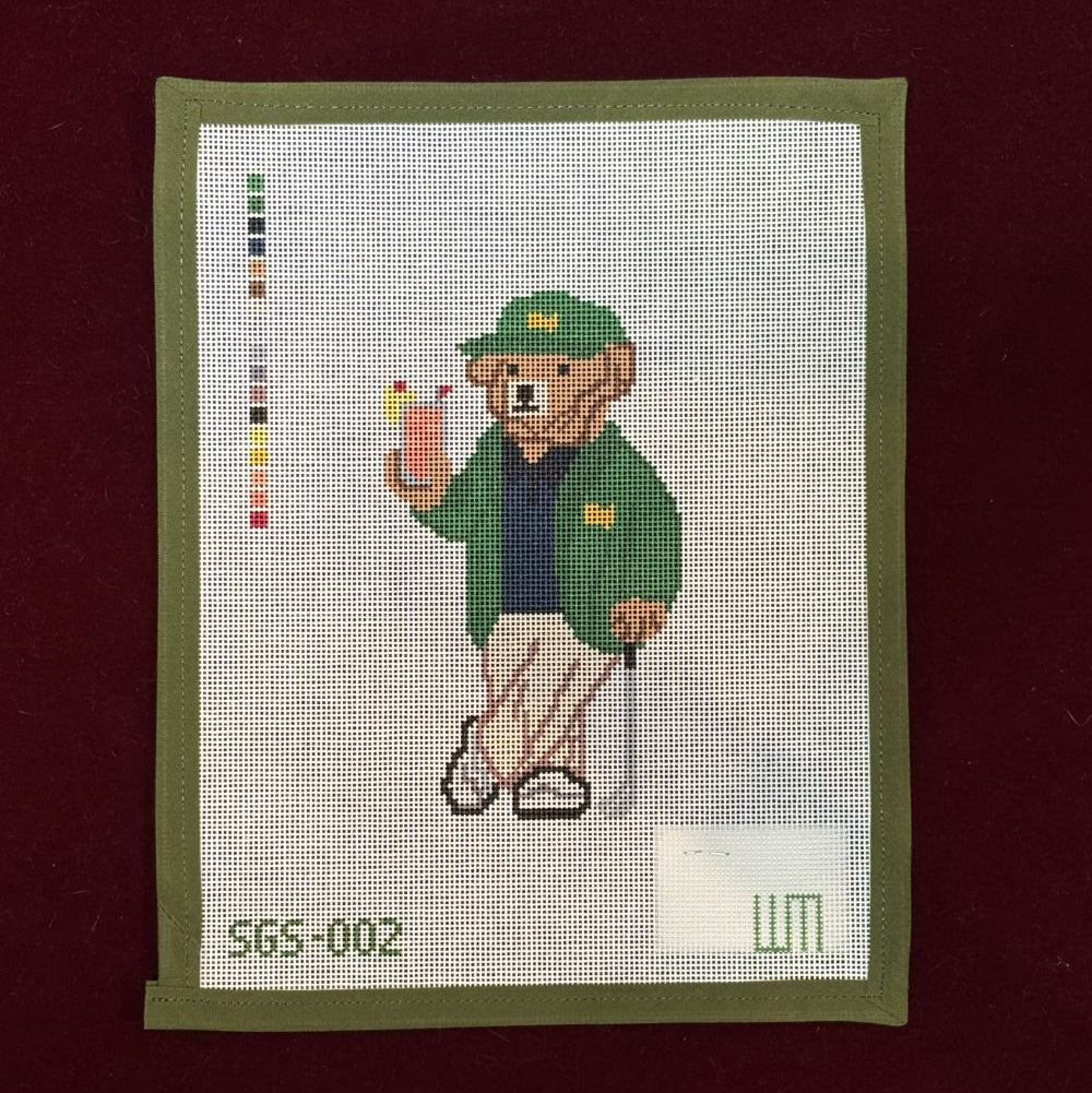 Winning Golf Bear-Canvas-Spring Gate Stitchery-The Pepper Pot