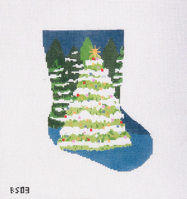 Winter Wonderland Ornament Size Bauble Stocking Canvas August Trunk Show-Needlepoint Canvas-KCN Designers-The Pepper Pot Barrington, IL