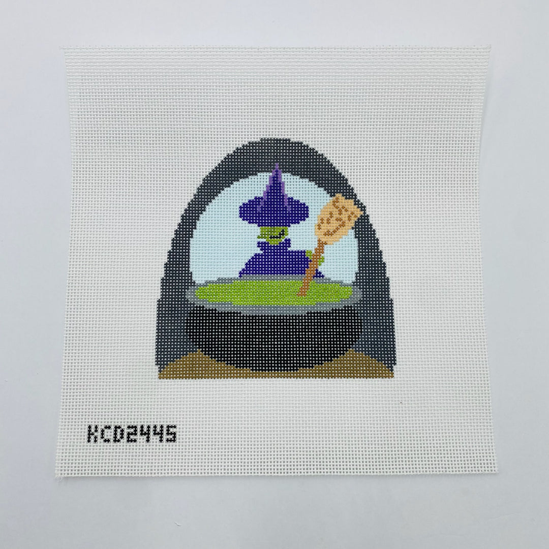 Witch and Cauldron August Trunk Show-Needlepoint Canvas-KCN Designers-The Pepper Pot Barrington, IL