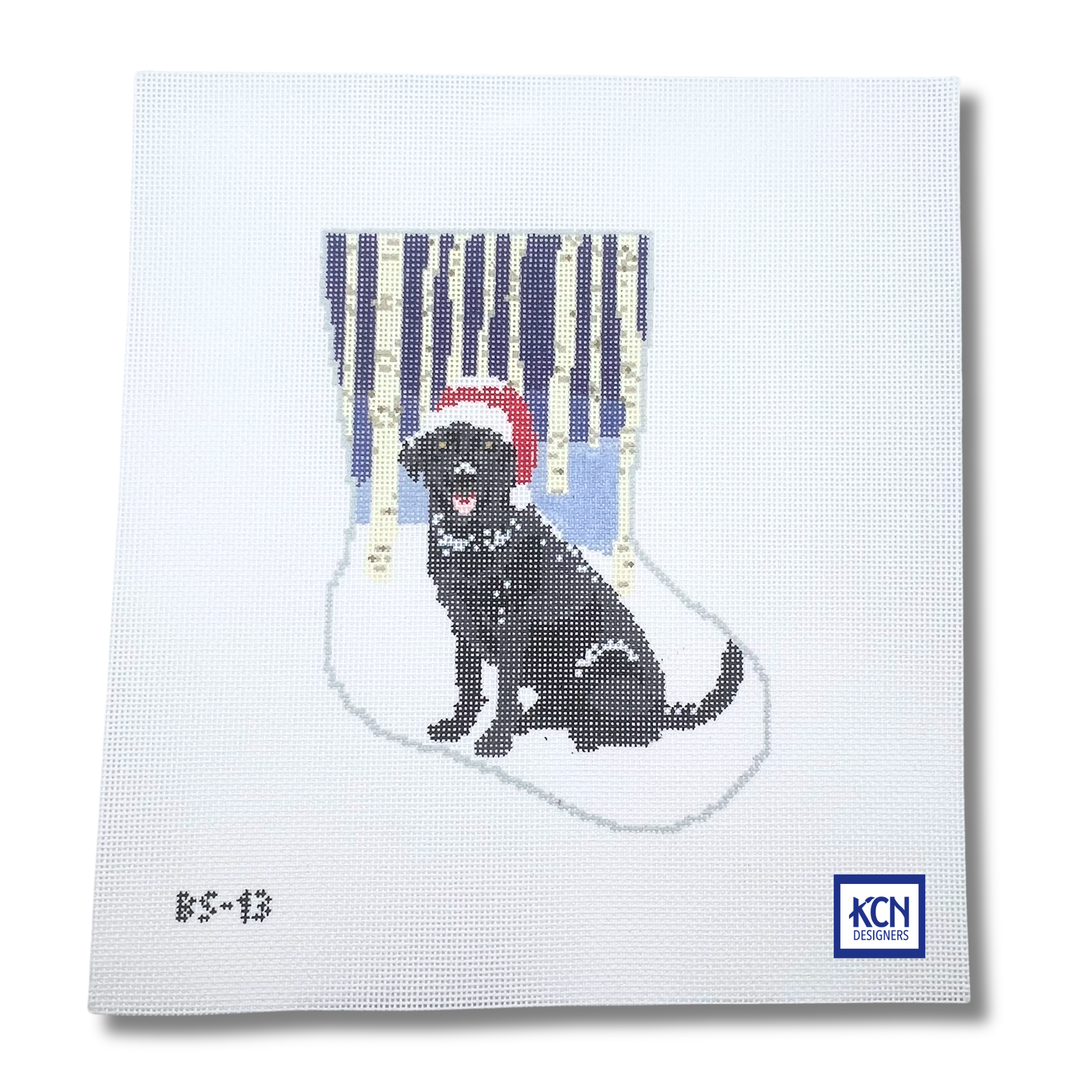 Woodland Frolic Ornament Sized Stocking Canvas August Trunk Show-Needlepoint Canvas-KCN Designers-The Pepper Pot Barrington, IL