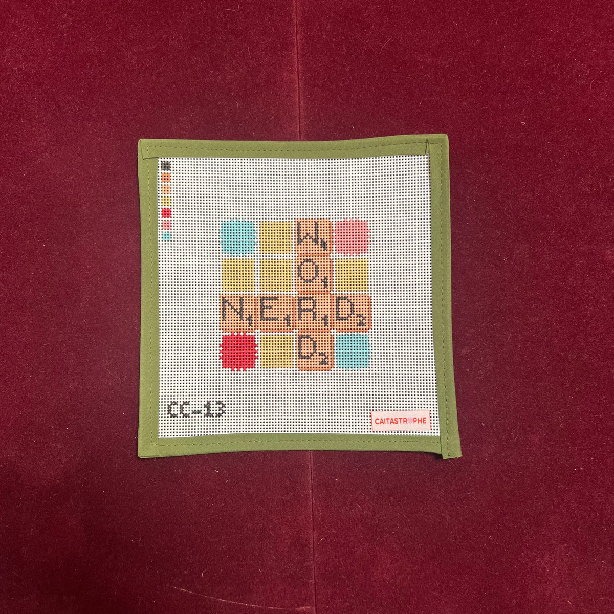 Word Nerd-Needlepoint Canvas-Caitastrophe Co.-The Pepper Pot Barrington, IL