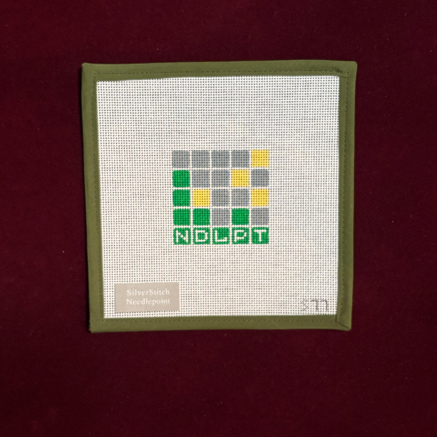 Wordle NDLPT-Needlepoint Canvas-Silverstitch Needlepoint-The Pepper Pot Barrington, IL