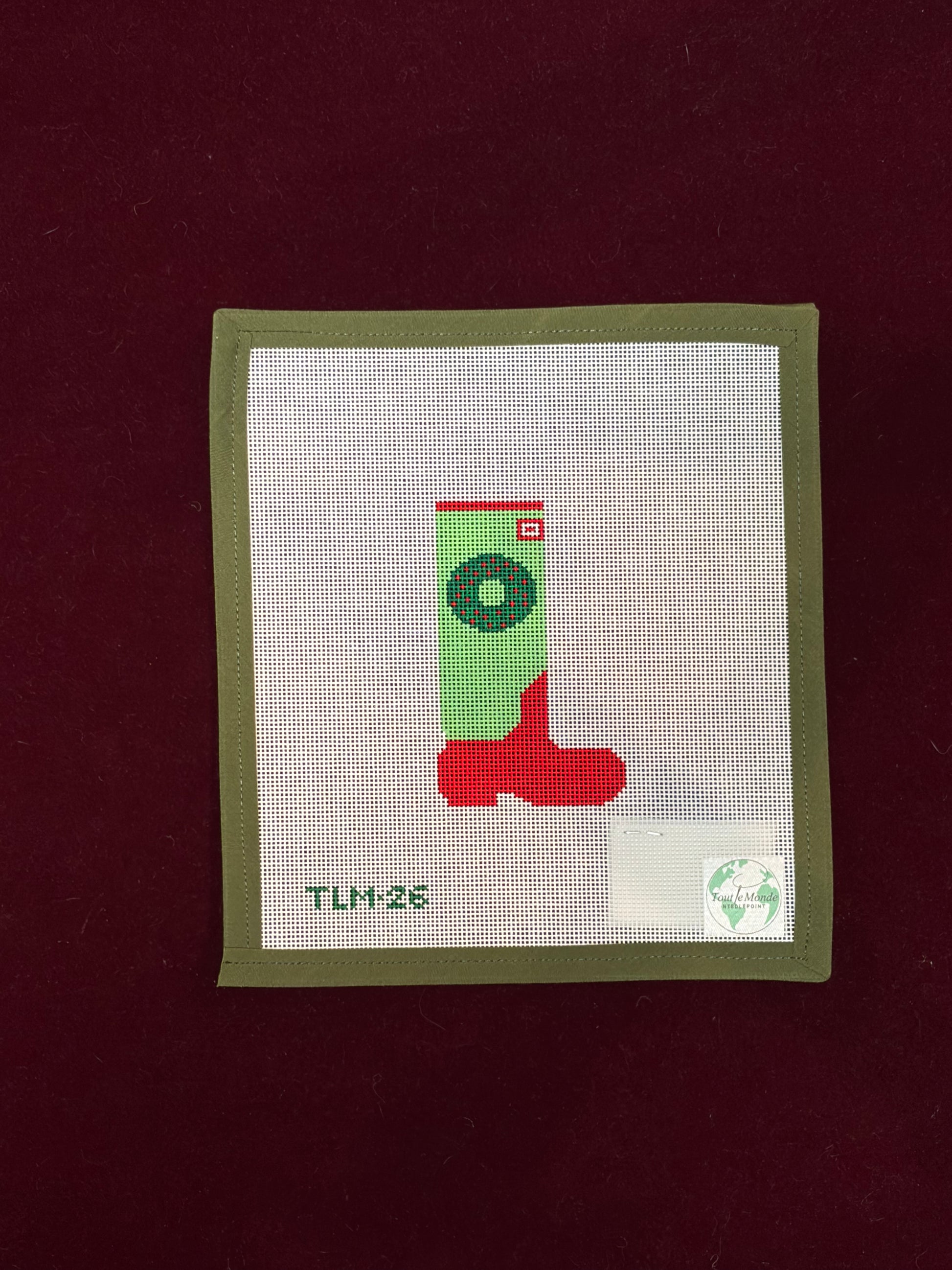Wreath Wellie-Canvas-Tout Le Monde-The Pepper Pot