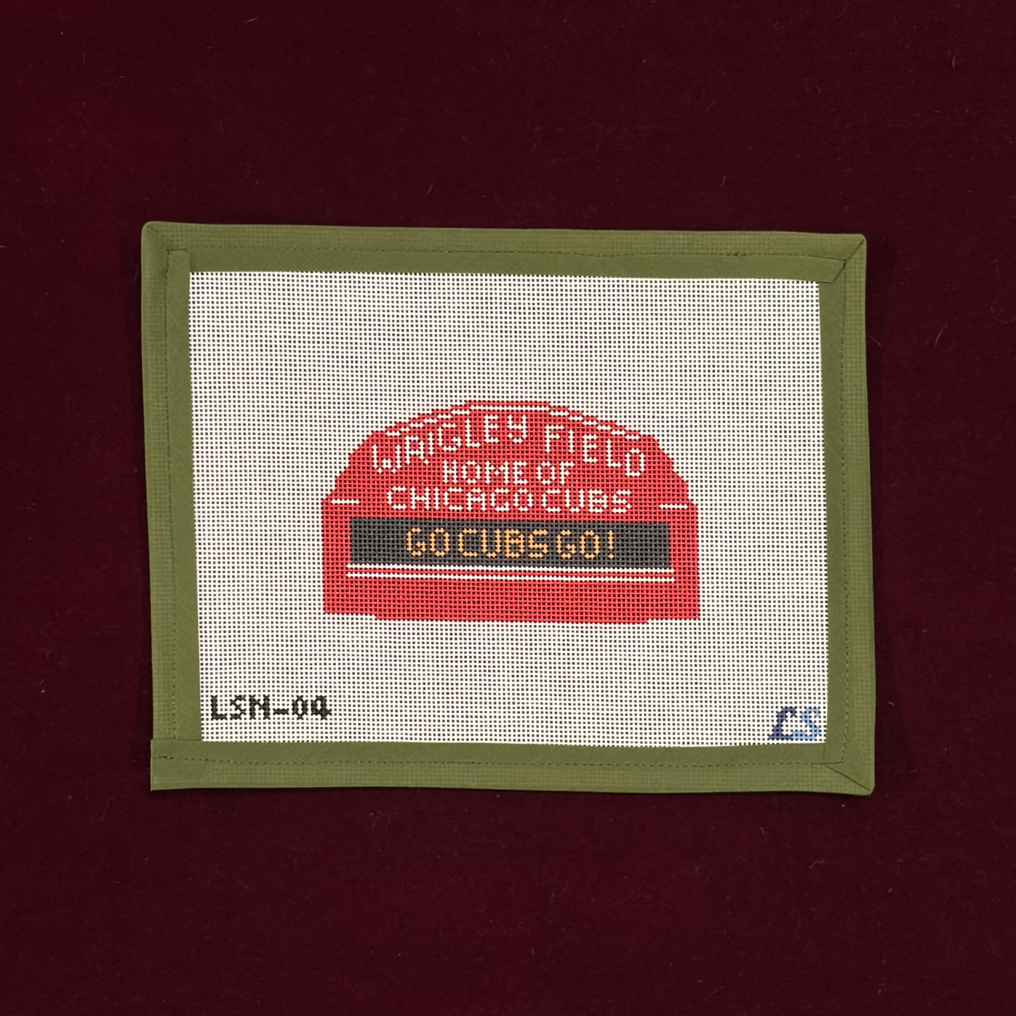 Wrigley Field Sign-Canvas-Lake Shore Needlepoint-The Pepper Pot