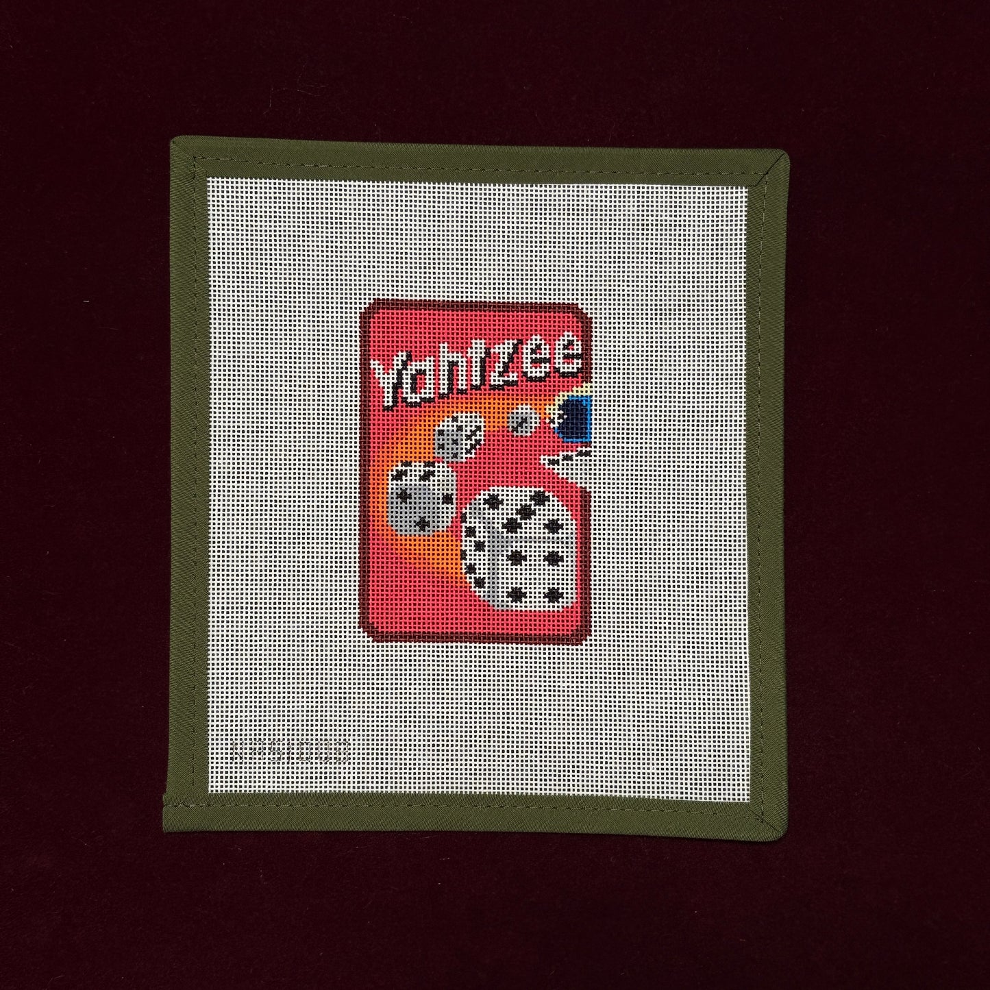 Yahtzee-Needlepoint Canvas-Needle Nola-The Pepper Pot Barrington, IL