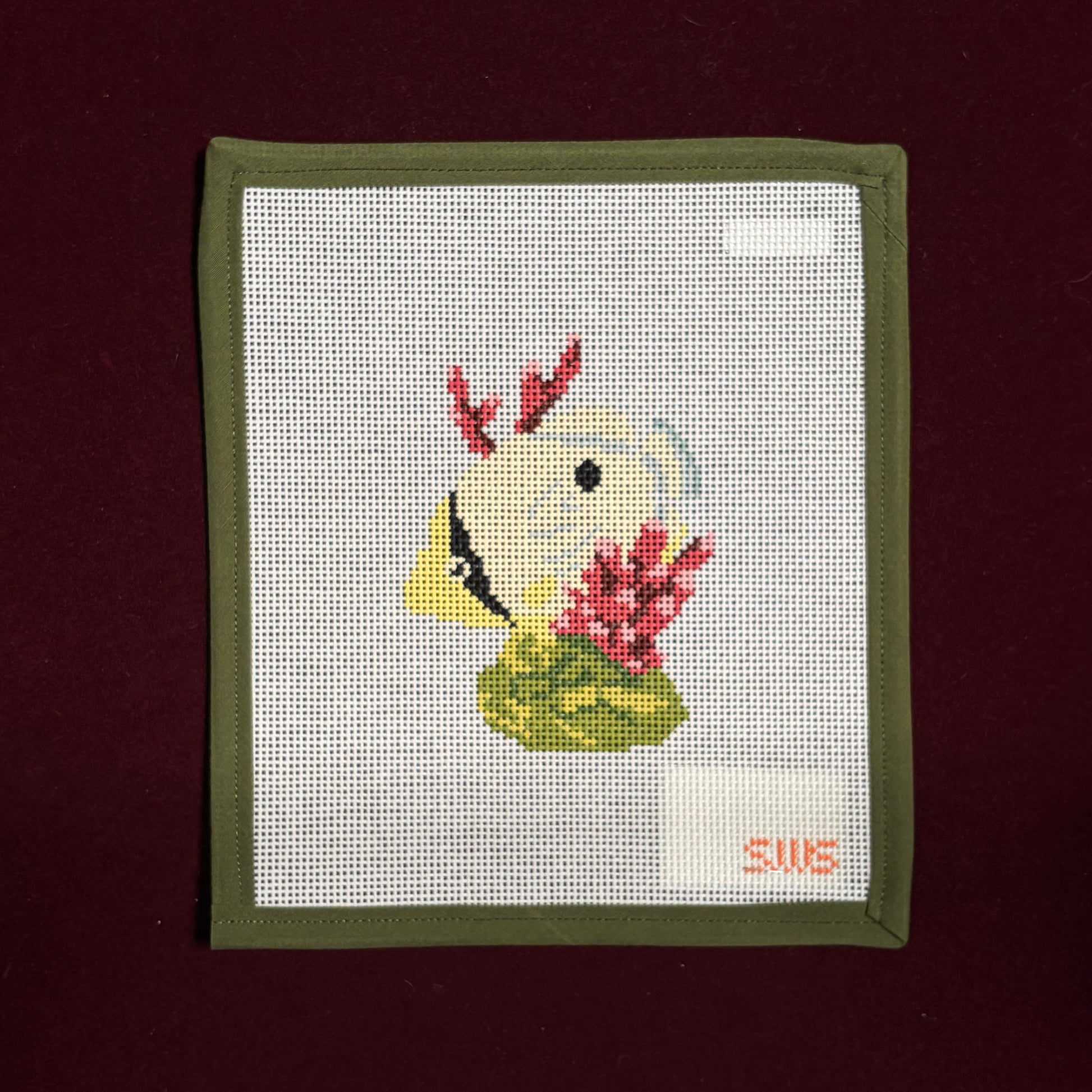 Yellow Coral Fish-Canvas-Stitching with Stacey-The Pepper Pot
